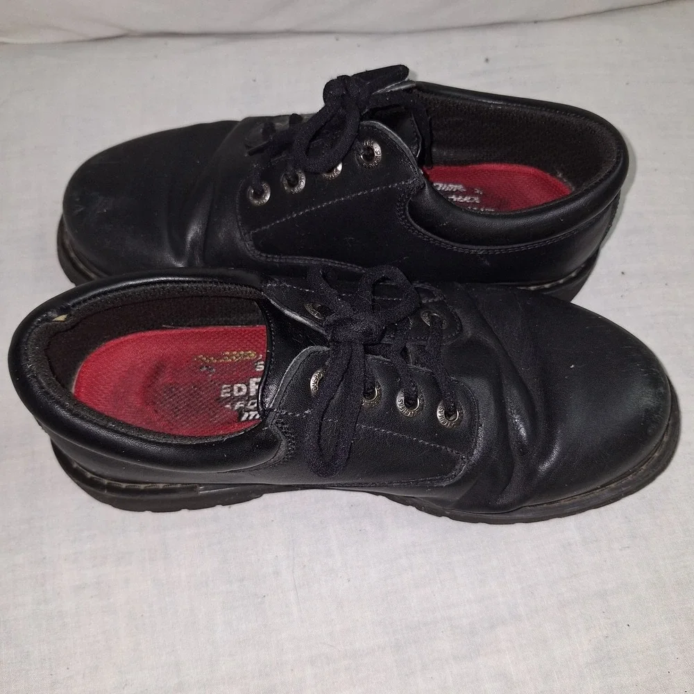 Size 8 Skechers Men's Blk Cottonwood Elks SR Work Shoes Relaxed Fit Occupational